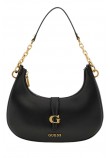 GUESS KUBA TOP ZIP SHOULDER BAG ΤΣΑΝΤΑ ΓΥΝΑΙΚΕΙΑ BLACK