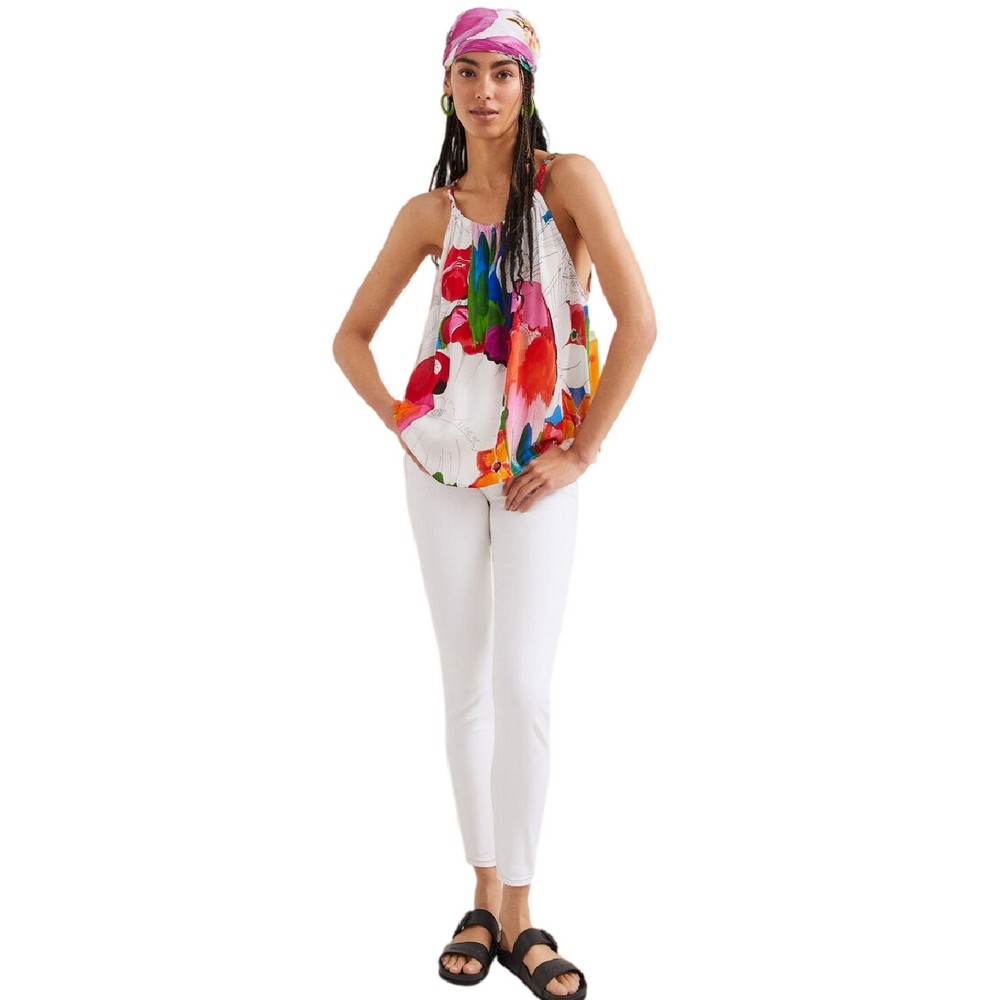 ΜΠΛΟΥΖΑ RODAS HALTER ΓΥΝΑΙΚΕΙΑ DESIGUAL WHITE