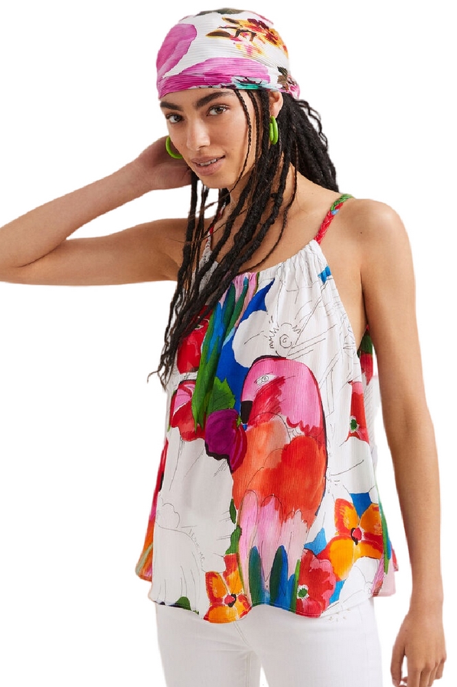 ΜΠΛΟΥΖΑ RODAS HALTER ΓΥΝΑΙΚΕΙΑ DESIGUAL WHITE