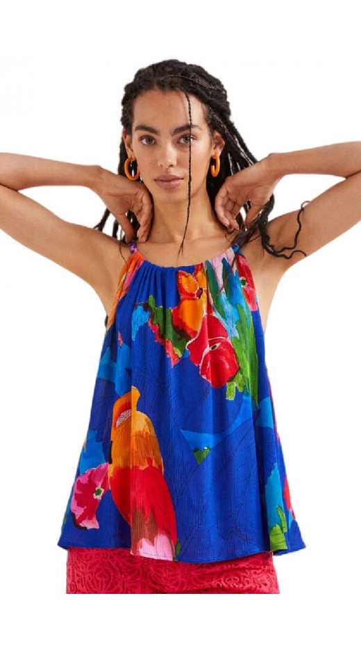 ΜΠΛΟΥΖΑ RODAS HALTER ΓΥΝΑΙΚΕΙΑ DESIGUAL BLUE