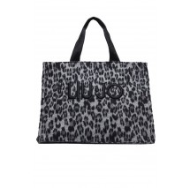 LIU JO  ANIMAL PRINT SHOPPING BAG TOTE L 2F4067T6089 ΤΣΑΝΤΑ ΓΥΝΑΙΚΕΙΑ BLACK