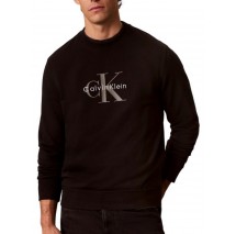 CALVIN KLEIN JEANS 350TERRY MNLG CN SWTSHRT ΜΠΛΟΥΖΑ ΦΟΥΤΕΡ ΑΝΔΡΙΚΗ BLACK