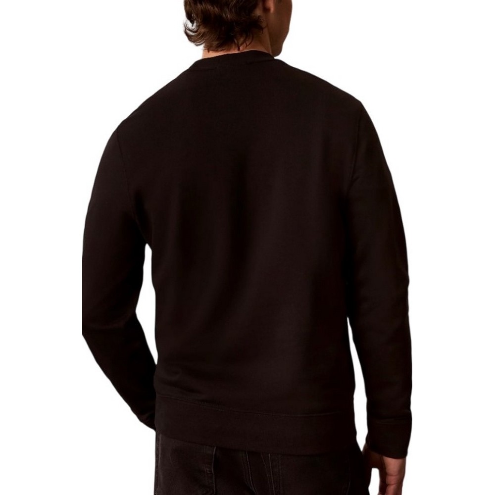 CALVIN KLEIN JEANS 350TERRY MNLG CN SWTSHRT ΜΠΛΟΥΖΑ ΦΟΥΤΕΡ ΑΝΔΡΙΚΗ BLACK