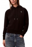 CALVIN KLEIN JEANS ARCHIVE TERRY PO HOOD ΦΟΥΤΕΡ ΜΠΛΟΥΖΑ ΓΥΝΑΙΚΕΙΑ BLACK
