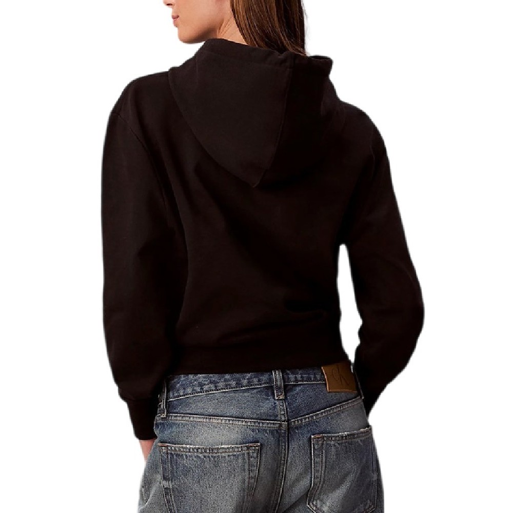 CALVIN KLEIN JEANS ARCHIVE TERRY PO HOOD ΦΟΥΤΕΡ ΜΠΛΟΥΖΑ ΓΥΝΑΙΚΕΙΑ BLACK