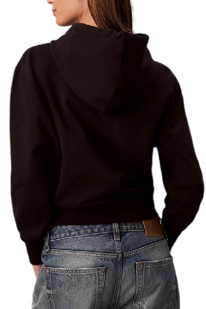 CALVIN KLEIN JEANS ARCHIVE TERRY PO HOOD ΦΟΥΤΕΡ ΜΠΛΟΥΖΑ ΓΥΝΑΙΚΕΙΑ BLACK