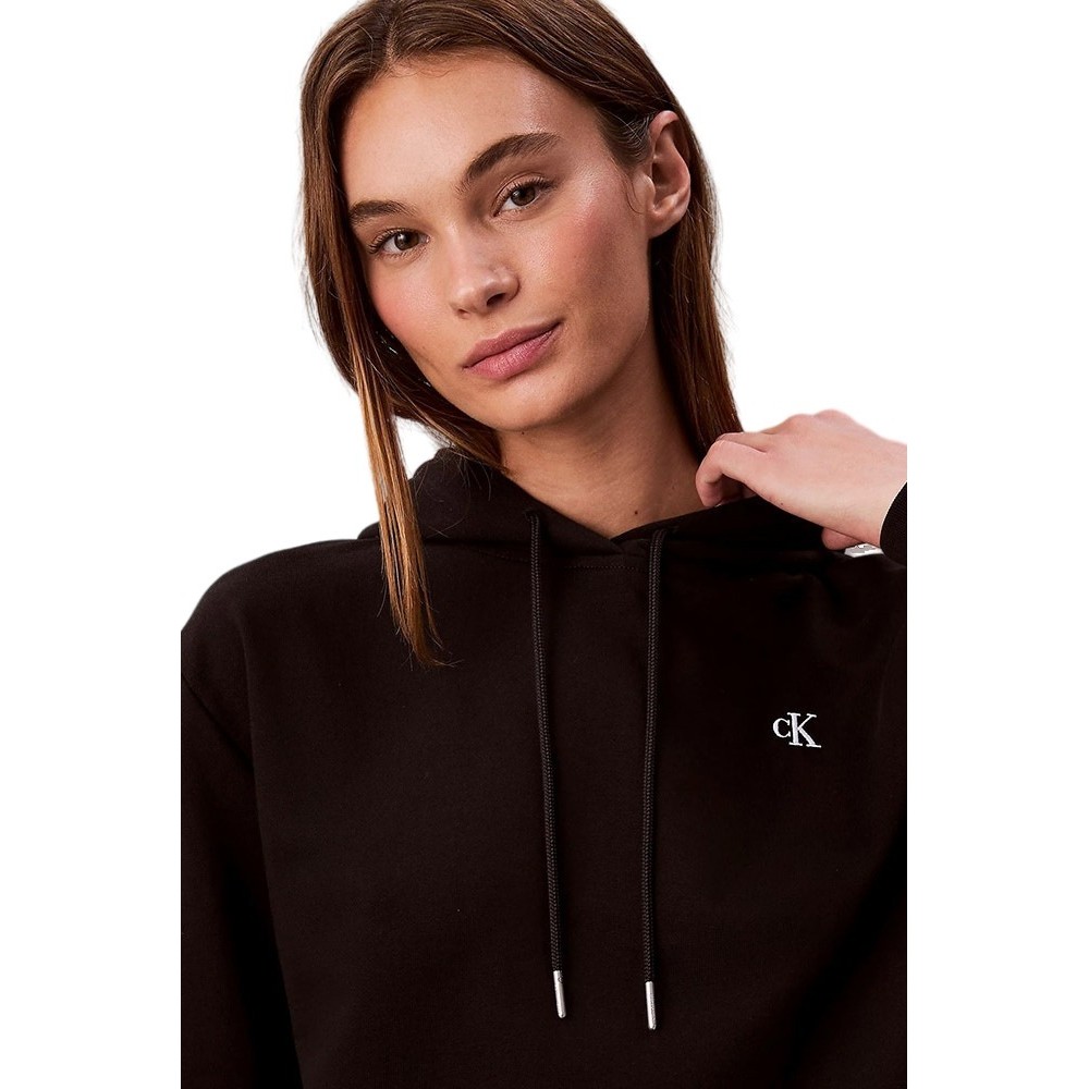 CALVIN KLEIN JEANS ARCHIVE TERRY PO HOOD ΦΟΥΤΕΡ ΜΠΛΟΥΖΑ ΓΥΝΑΙΚΕΙΑ BLACK