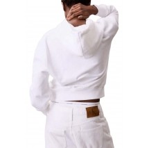 CALVIN KLEIN JEANS ARCHIVE TERRY PO HOOD ΦΟΥΤΕΡ ΜΠΛΟΥΖΑ ΓΥΝΑΙΚΕΙΑ WHITE