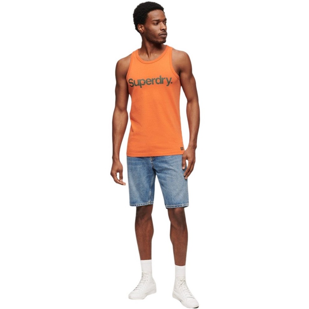 SUPERDRY D2 OVIN VINTAGE STRAIGHT SHORT ΒΕΡΜΟΥΔΑ ΑΝΔΡΙΚΗ BLUΕ DENIM