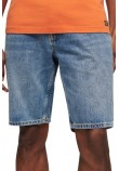 SUPERDRY D2 OVIN VINTAGE STRAIGHT SHORT ΒΕΡΜΟΥΔΑ ΑΝΔΡΙΚΗ BLUΕ DENIM