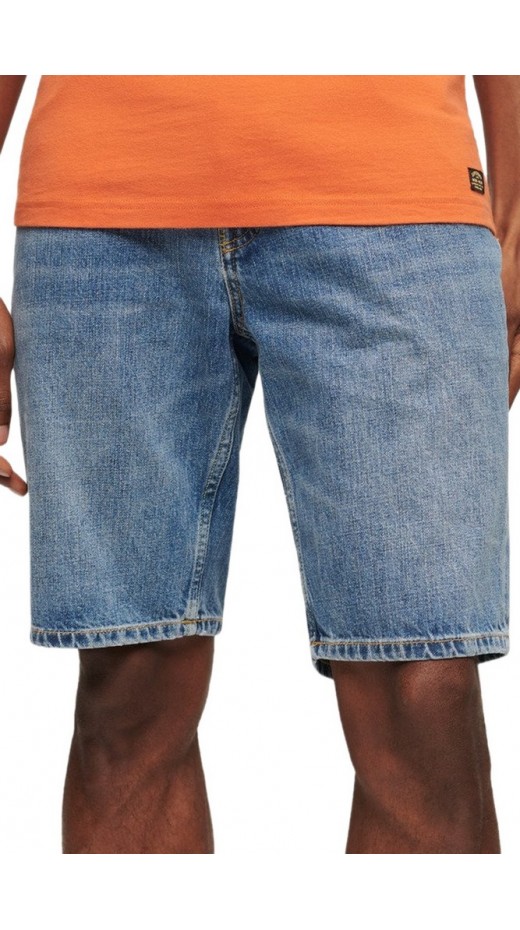 SUPERDRY D2 OVIN VINTAGE STRAIGHT SHORT ΒΕΡΜΟΥΔΑ ΑΝΔΡΙΚΗ BLUΕ DENIM