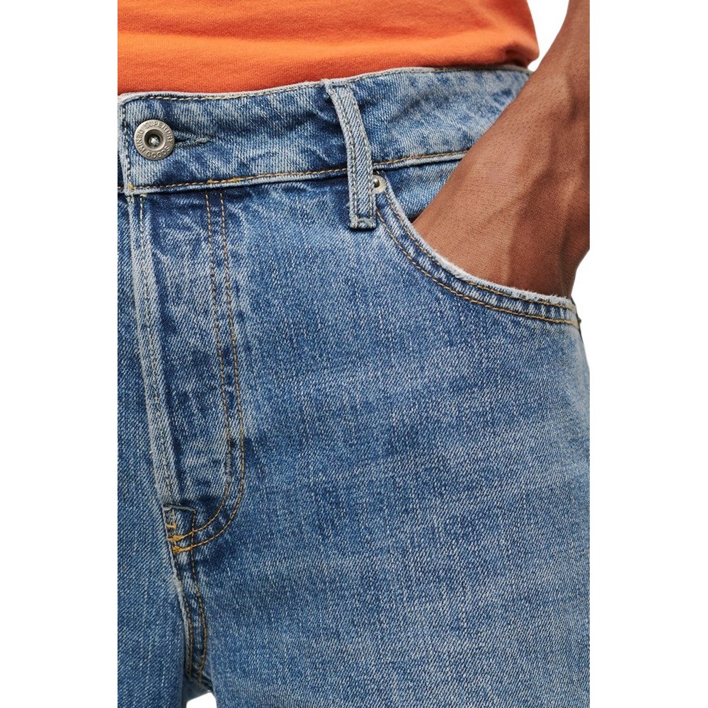 SUPERDRY D2 OVIN VINTAGE STRAIGHT SHORT ΒΕΡΜΟΥΔΑ ΑΝΔΡΙΚΗ BLUΕ DENIM