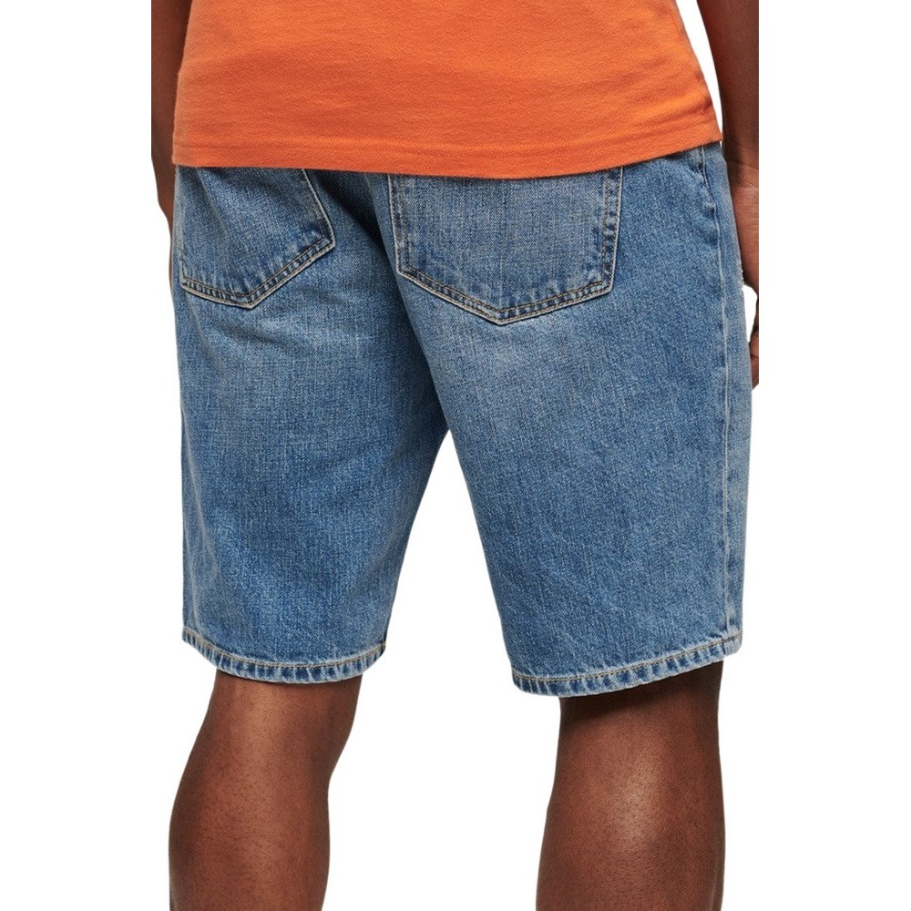 SUPERDRY D2 OVIN VINTAGE STRAIGHT SHORT ΒΕΡΜΟΥΔΑ ΑΝΔΡΙΚΗ BLUΕ DENIM