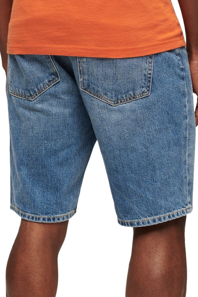 SUPERDRY D2 OVIN VINTAGE STRAIGHT SHORT ΒΕΡΜΟΥΔΑ ΑΝΔΡΙΚΗ BLUΕ DENIM