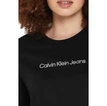 CALVIN KLEIN JEANS SHRUNKEN INSTITUTIONAL TEE T-SHIRT ΓΥΝΑΙΚΕΙΟ BLACK