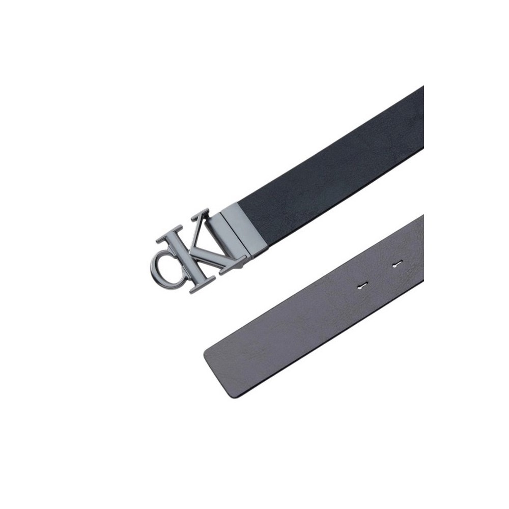 CALVIN KLEIN  MNGRM PLQ BCKL 35MM ΖΩΝΗ ΑΝΔΡΙΚΗ BLACK/GREY