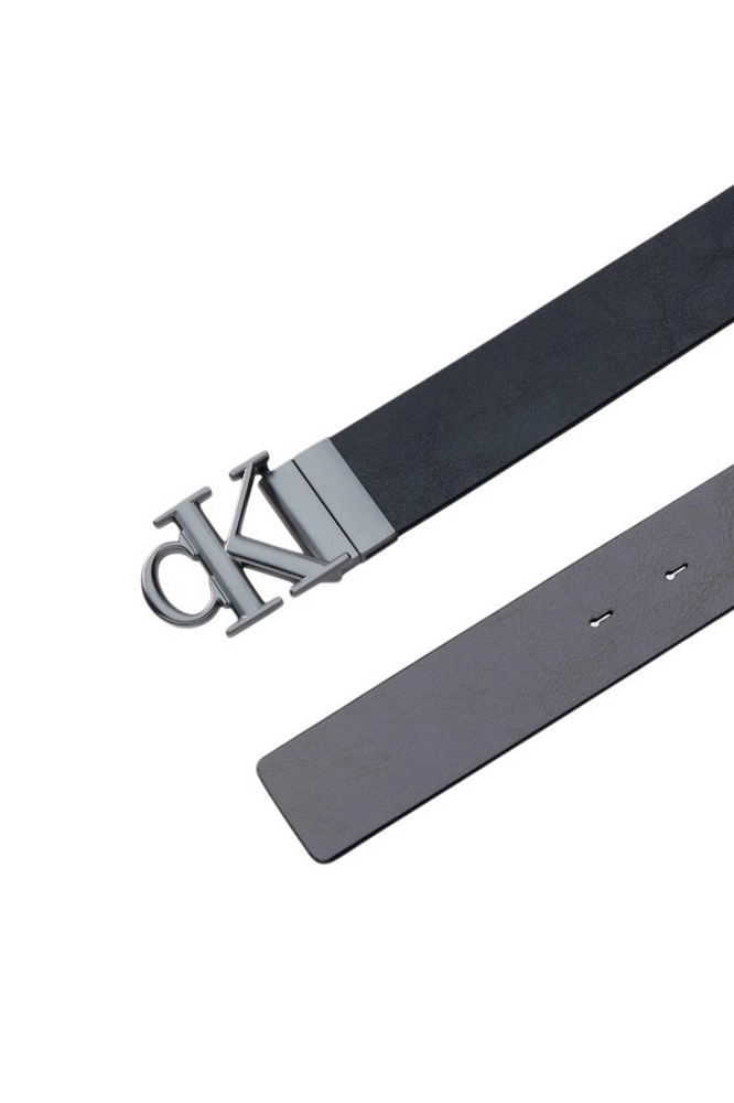 CALVIN KLEIN  MNGRM PLQ BCKL 35MM ΖΩΝΗ ΑΝΔΡΙΚΗ BLACK/GREY