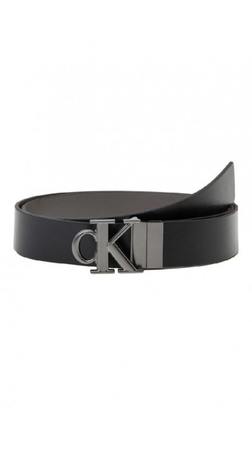 CALVIN KLEIN  MNGRM PLQ BCKL 35MM ΖΩΝΗ ΑΝΔΡΙΚΗ BLACK/GREY