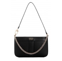 GUESS KATEY MINI TOP ZIP SHLDR BAG ΤΣΑΝΤΑ ΓΥΝΑΙΚΕΙΑ BLACK