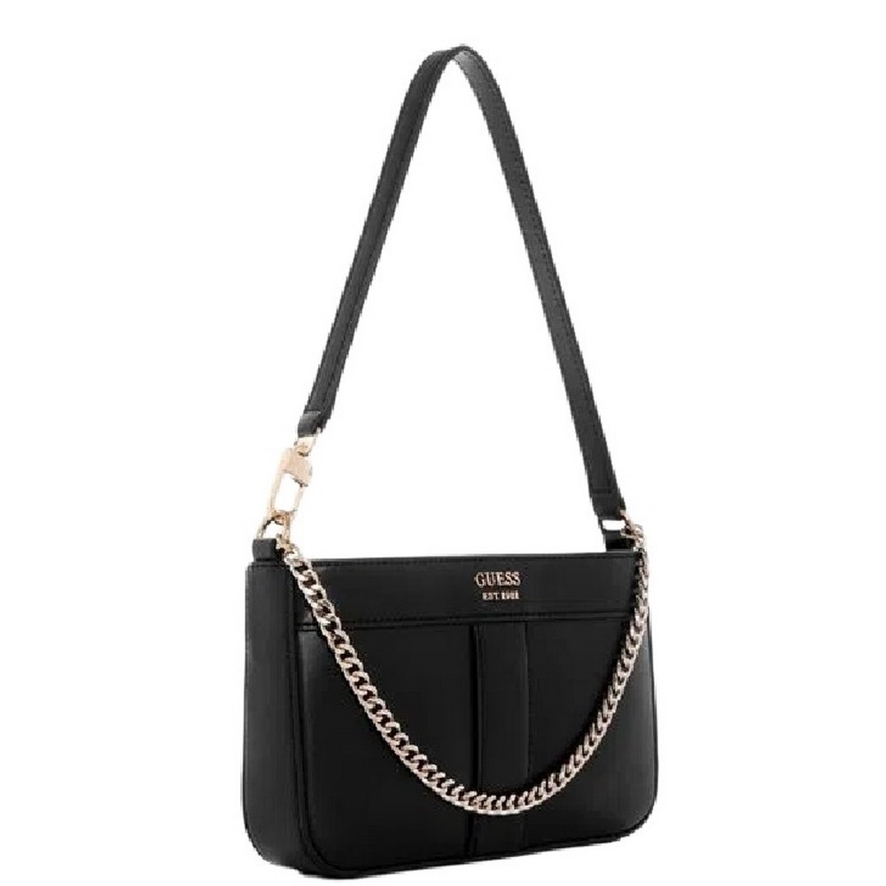 GUESS KATEY MINI TOP ZIP SHLDR BAG ΤΣΑΝΤΑ ΓΥΝΑΙΚΕΙΑ BLACK