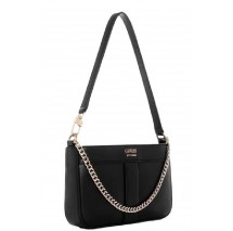 GUESS KATEY MINI TOP ZIP SHLDR BAG ΤΣΑΝΤΑ ΓΥΝΑΙΚΕΙΑ BLACK