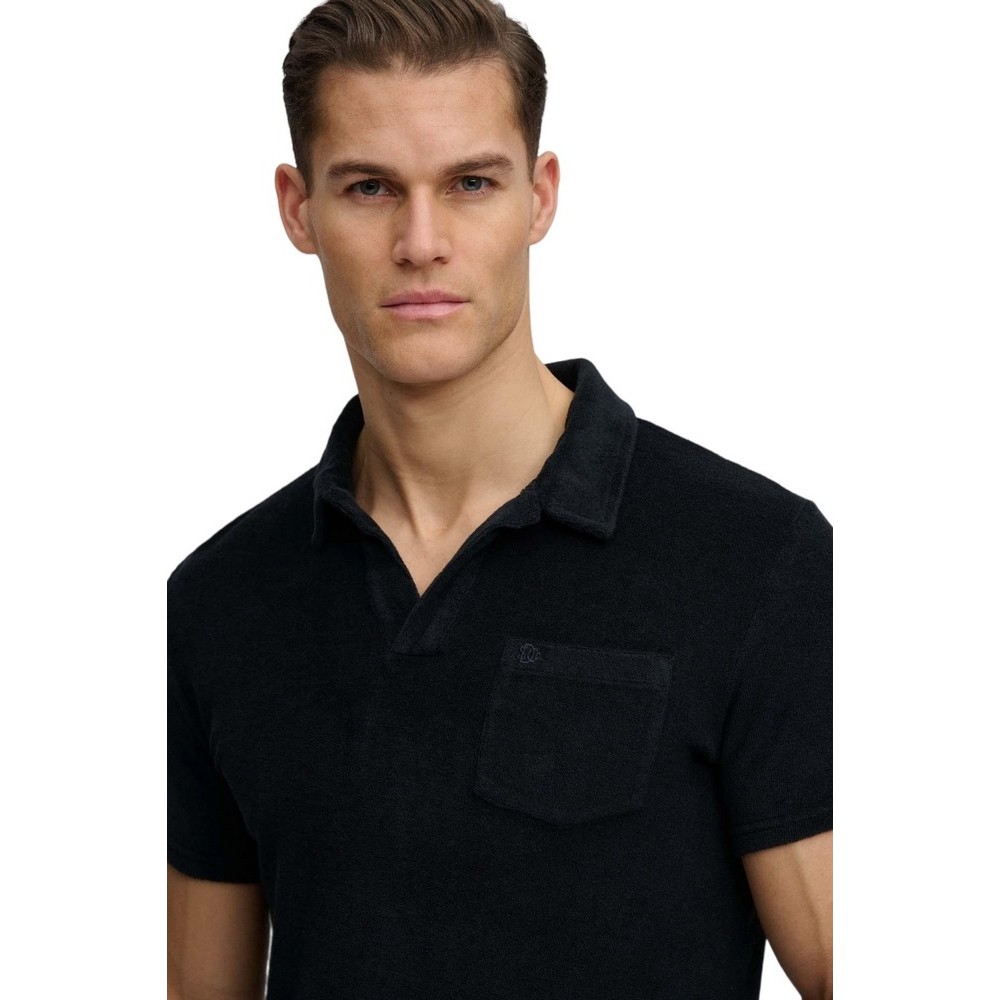 SUPERDRY D4 STUD TOWELLING POLO T-SHIRT ΜΠΛΟΥΖΑ ΑΝΔΡΙΚΗ DEEP NAVY