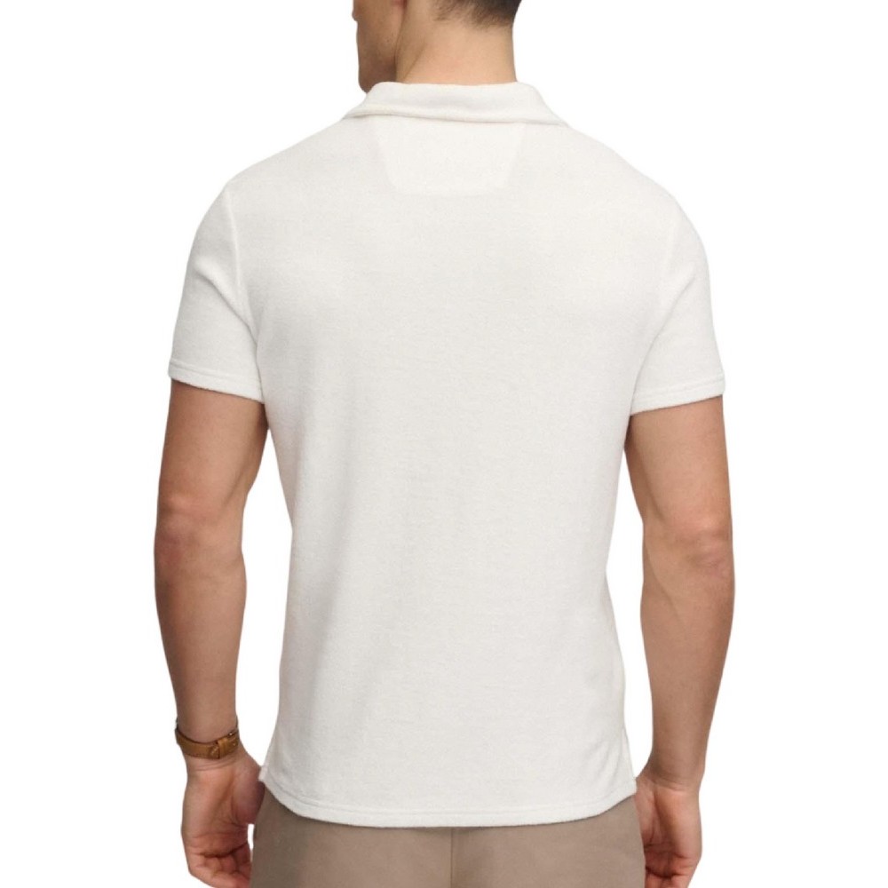 SUPERDRY D4 STUD TOWELLING POLO T-SHIRT ΜΠΛΟΥΖΑ ΑΝΔΡΙΚΗ OFF WHITE