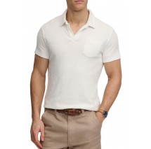 SUPERDRY D4 STUD TOWELLING POLO T-SHIRT ΜΠΛΟΥΖΑ ΑΝΔΡΙΚΗ OFF WHITE