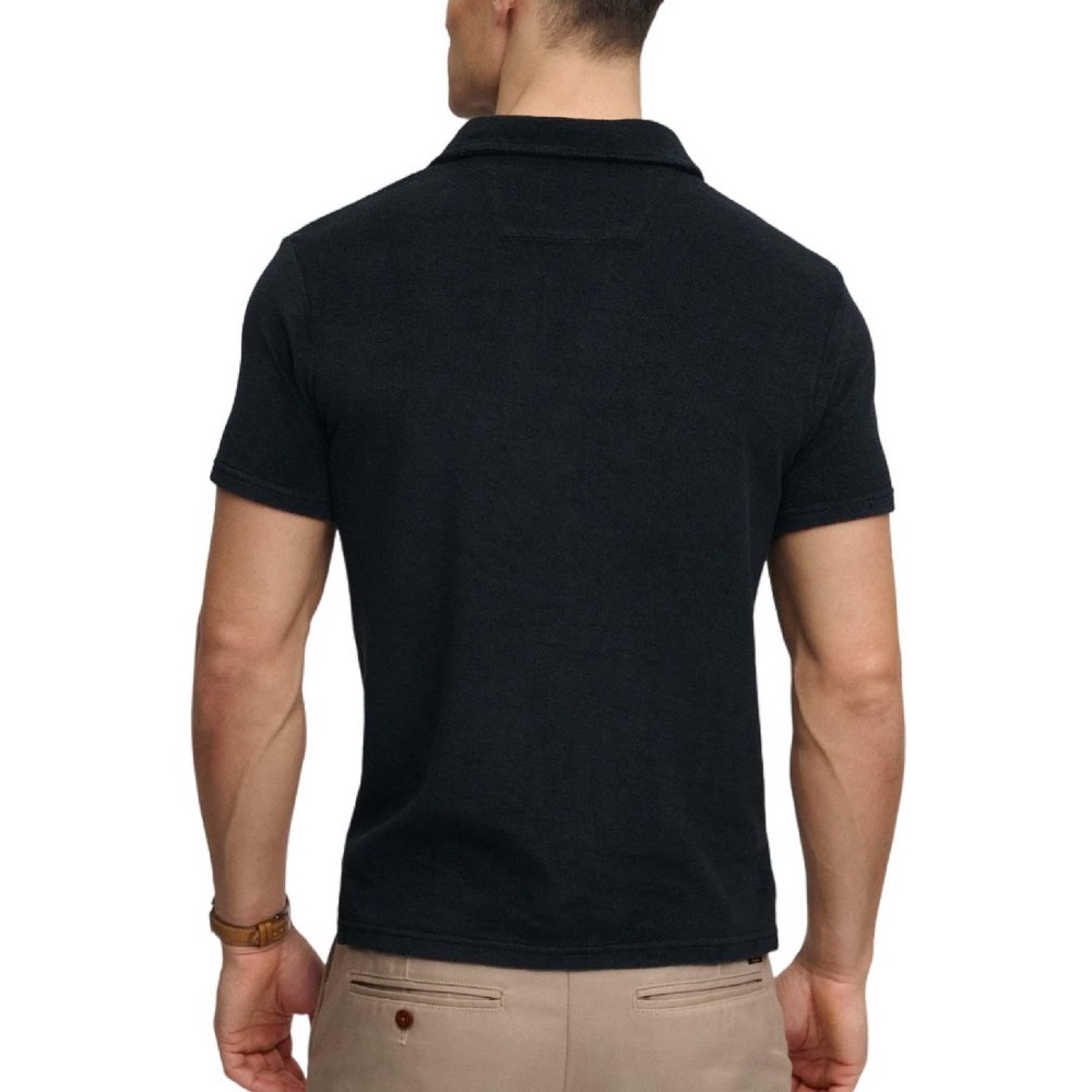 SUPERDRY D4 STUD TOWELLING POLO T-SHIRT ΜΠΛΟΥΖΑ ΑΝΔΡΙΚΗ DEEP NAVY