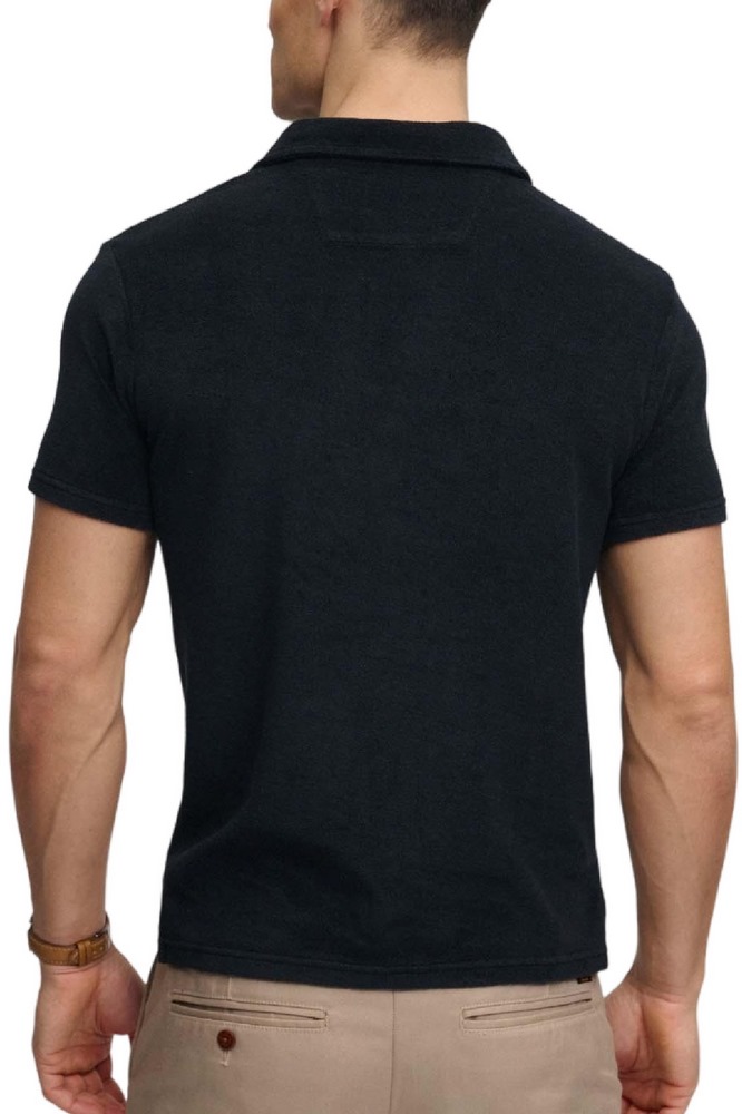 SUPERDRY D4 STUD TOWELLING POLO T-SHIRT ΜΠΛΟΥΖΑ ΑΝΔΡΙΚΗ DEEP NAVY