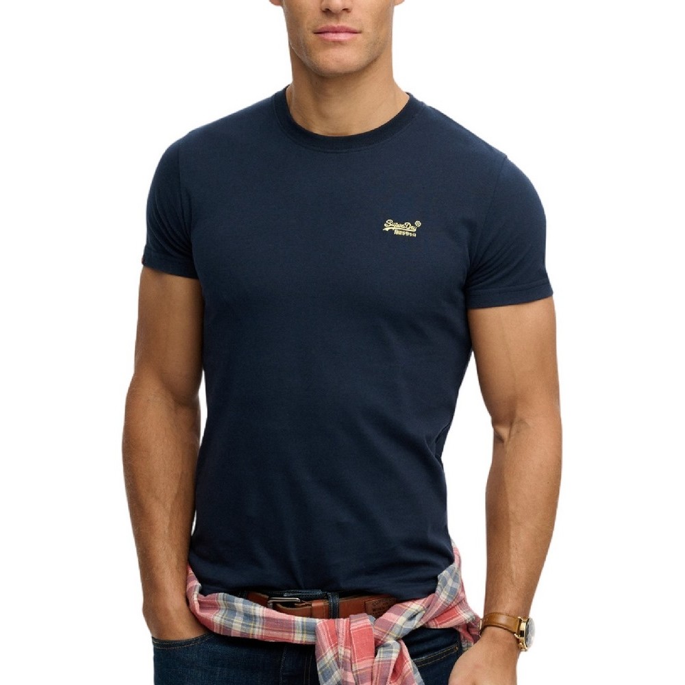 SUPERDRY D2 OVIN VINTAGE LOGO EMB TEE T-SHIRT ΑΝΔΡΙΚΟ NAVY