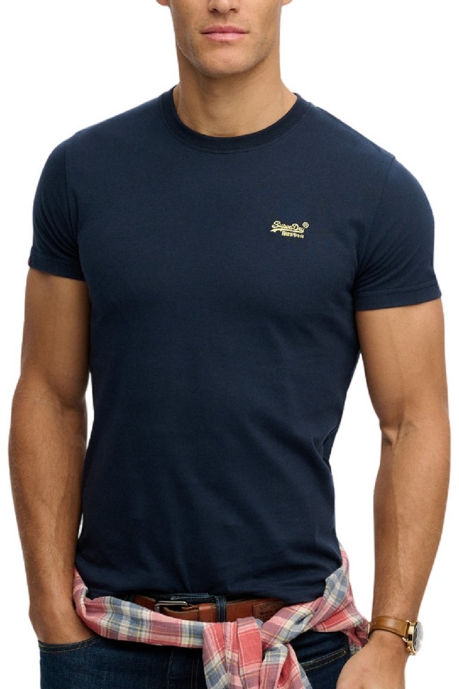SUPERDRY ESSENTIAL LOGO EMB T-SHIRT ΜΠΛΟΥΖΑ ΑΝΔΡΙΚΗ NAVY