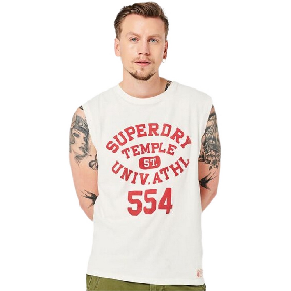 SUPERDRY OVIN VINTAGE ATHLETIC ΜΠΛΟΥΖΑ ΑΝΔΡΙΚΗ WHITE SUPERDRY OVIN VINTAGE ATHLETIC ΜΠΛΟΥΖΑ ΑΝΔΡΙΚΗ WHITE