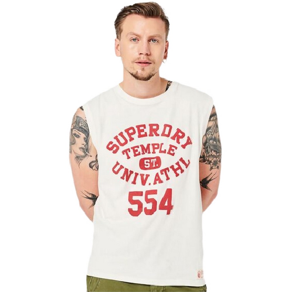 ΜΠΛΟΥΖΑ OVIN VINTAGE ATHLETIC ΑΝΔΡΙΚΗ SUPERDRY WHITE