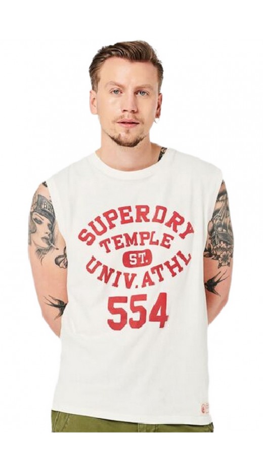 ΜΠΛΟΥΖΑ OVIN VINTAGE ATHLETIC ΑΝΔΡΙΚΗ SUPERDRY WHITE