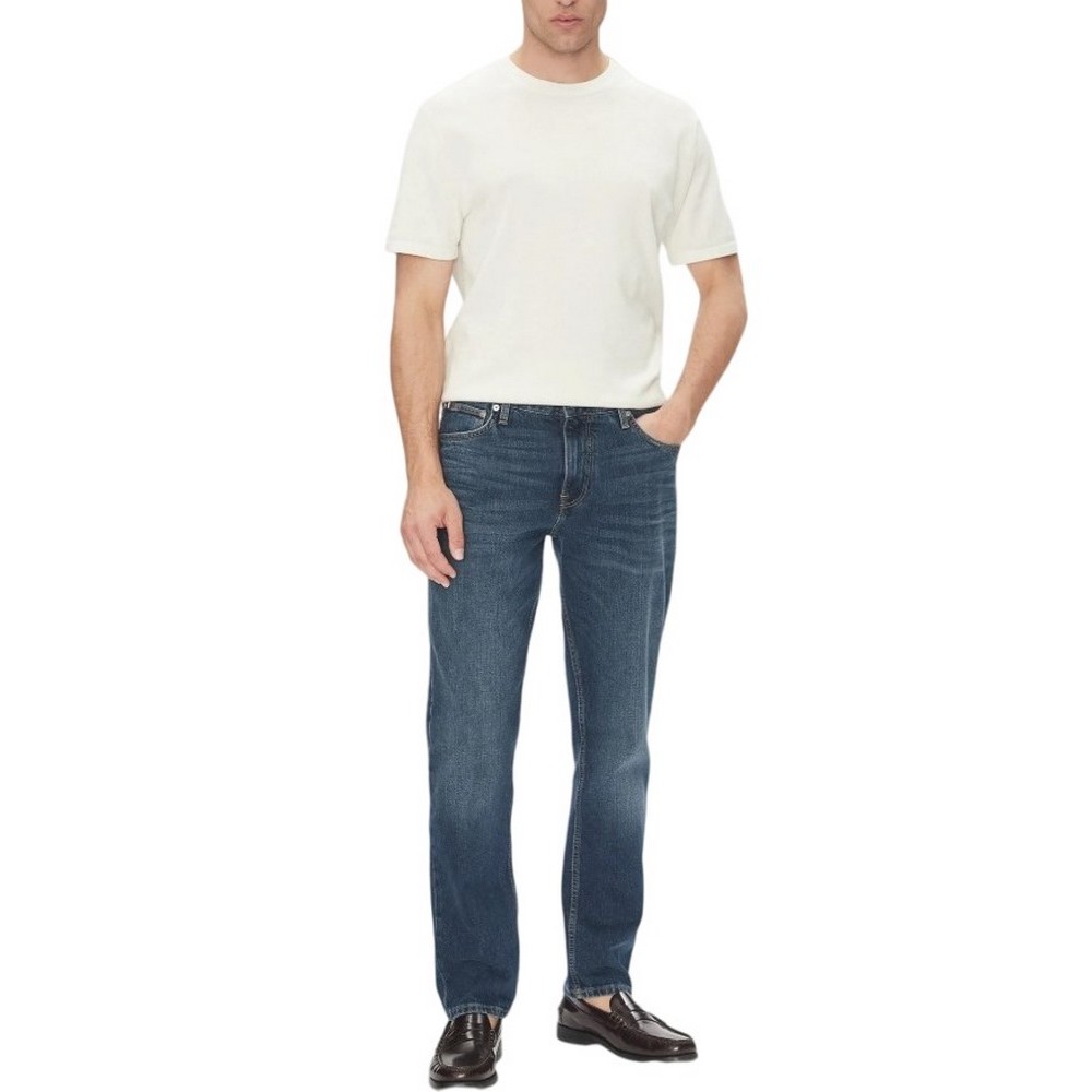 CALVIN KLEIN SUPIMA COTTON CREW 14GG T-SHIRT ΜΠΛΟΥΖΑ ΑΝΔΡΙΚΗ OFF WHITE