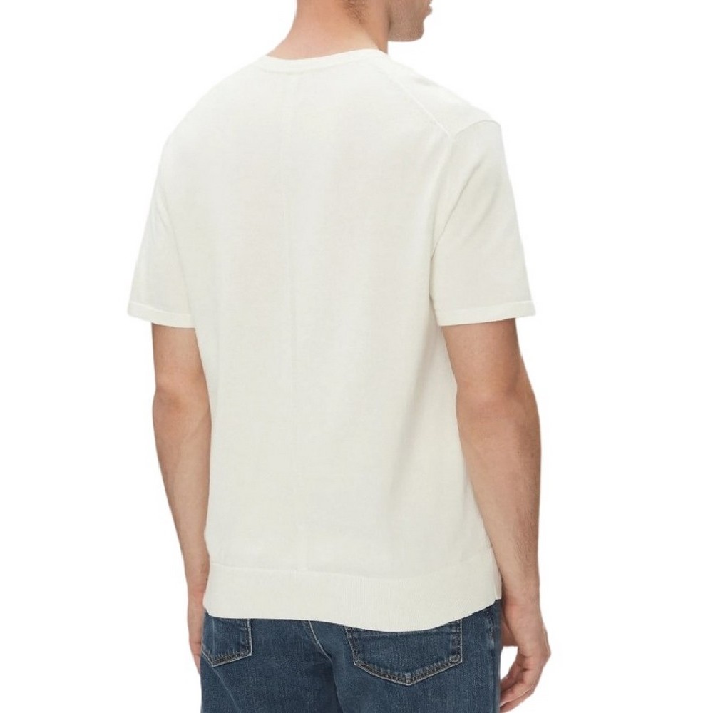CALVIN KLEIN SUPIMA COTTON CREW 14GG T-SHIRT ΜΠΛΟΥΖΑ ΑΝΔΡΙΚΗ OFF WHITE
