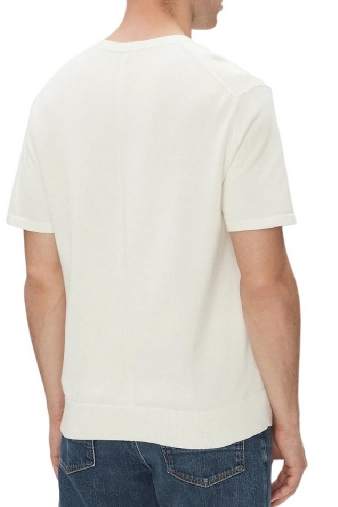 CALVIN KLEIN SUPIMA COTTON CREW 14GG T-SHIRT ΜΠΛΟΥΖΑ ΑΝΔΡΙΚΗ OFF WHITE