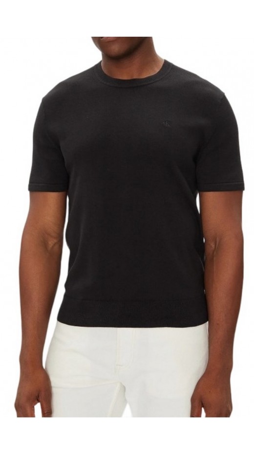 CALVIN KLEIN SUPIMA COTTON CREW 14GG T-SHIRT ΜΠΛΟΥΖΑ ΑΝΔΡΙΚΗ BLACK