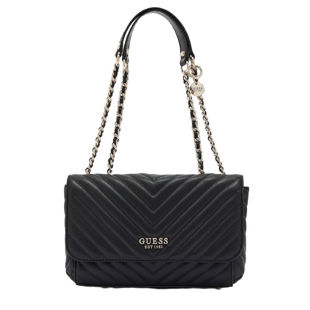 GUESS KEILLAH CONVERTIBLE XBODY FLAP ΤΣΑΝΤΑ ΓΥΝΑΙΚΕΙΑ BLACK