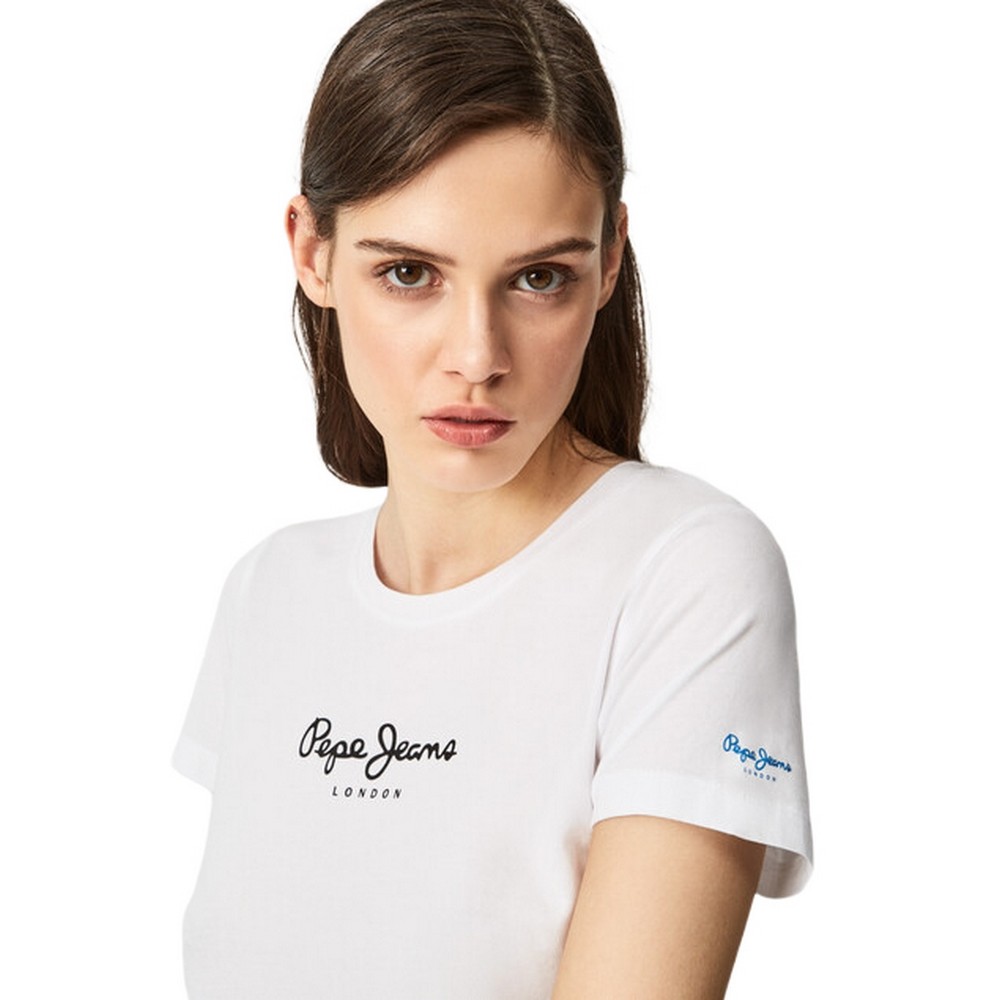 T-SHIRT NOS NEW VIRGINIA SS ΓΥΝΑΙΚΕΙΟ PEPE JEANS LONDON WHITE