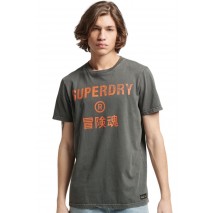 SUPERDRY D1 OVIN VINTAGE CORP LOGO TEE T-SHIRT ΑΝΔΡΙΚΟ DARK GREY