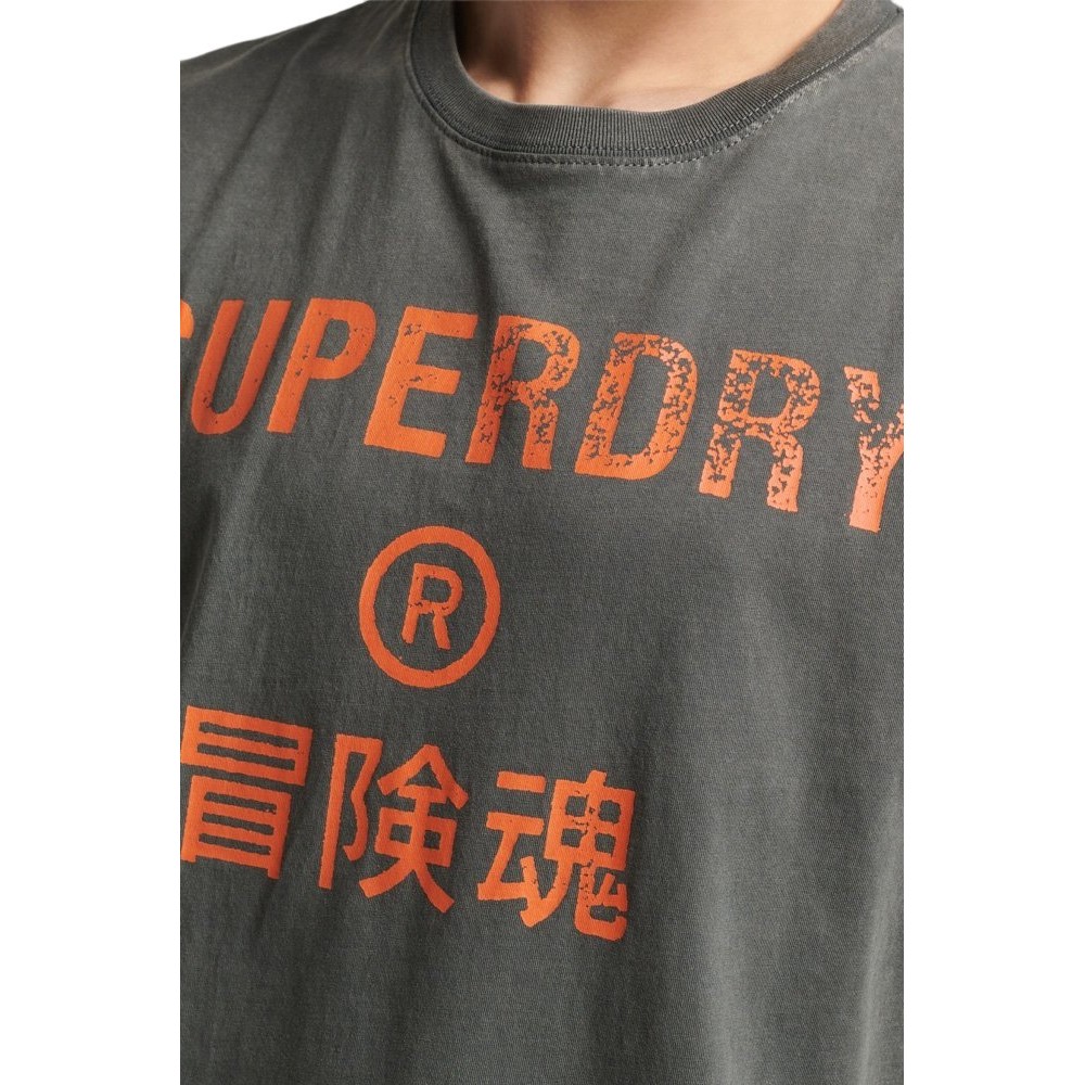 SUPERDRY D1 OVIN VINTAGE CORP LOGO TEE T-SHIRT ΑΝΔΡΙΚΟ DARK GREY