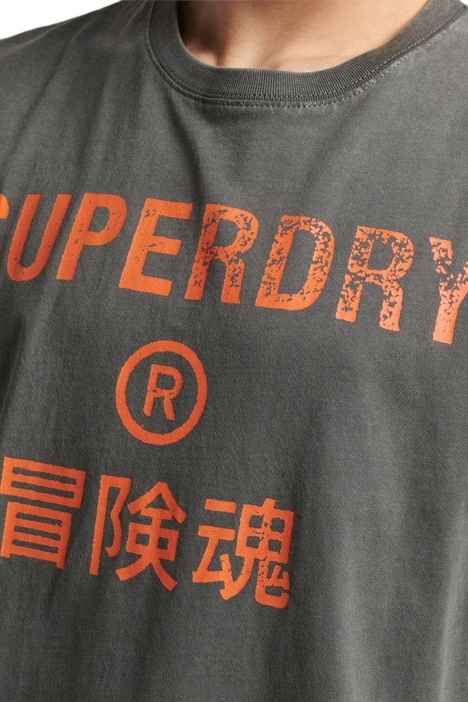 SUPERDRY D1 OVIN VINTAGE CORP LOGO TEE T-SHIRT ΑΝΔΡΙΚΟ DARK GREY