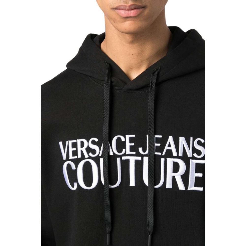 VERSACE JEANS COUTURE LOGO IST 3D EMBRO ΦΟΥΤΕΡ ΜΠΛΟΥΖΑ ΑΝΔΡΙΚΗ BLACK