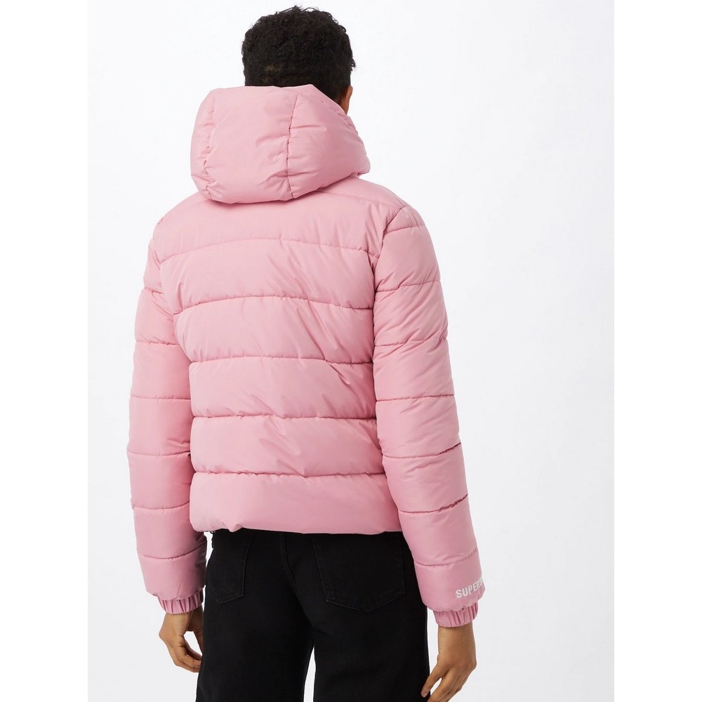 SUPERDRY ΜΠΟΥΦΑΝ HOODED SPIRIT SPORTS PUFFER ΓΥΝΑΙΚΕΙΟ ROSE