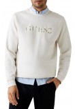 GUESS CN BASIC SWEATSHIRT ΦΟΥΤΕΡ ΜΠΛΟΥΖΑ ΑΝΔΡΙΚΗ OFF WHITE