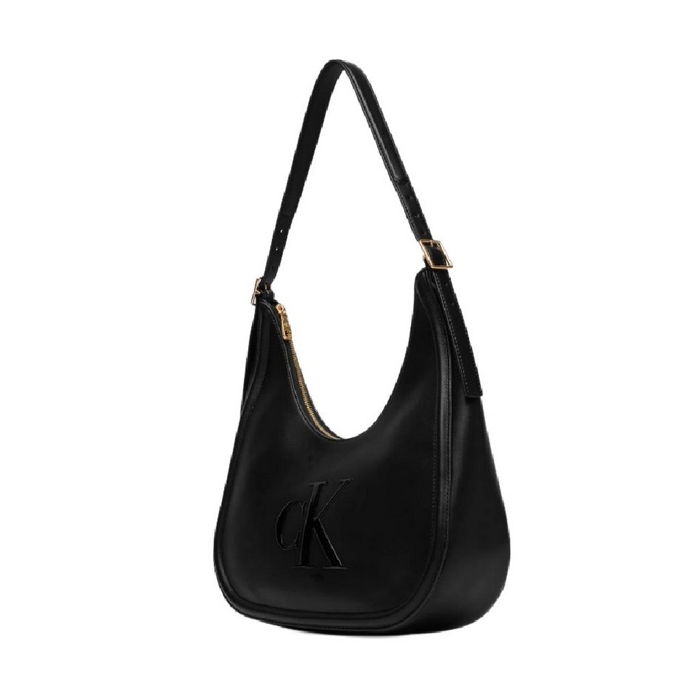 CALVIN KLEIN BOLD CK CRESCENT BAG ΤΣΑΝΤΑ ΓΥΝΑΙΚΕΙΑ BLACK