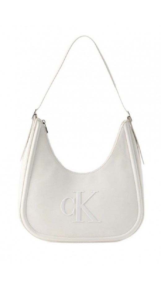CALVIN KLEIN BOLD CK CRESCENT BAG ΤΣΑΝΤΑ ΓΥΝΑΙΚΕΙΑ WHITE