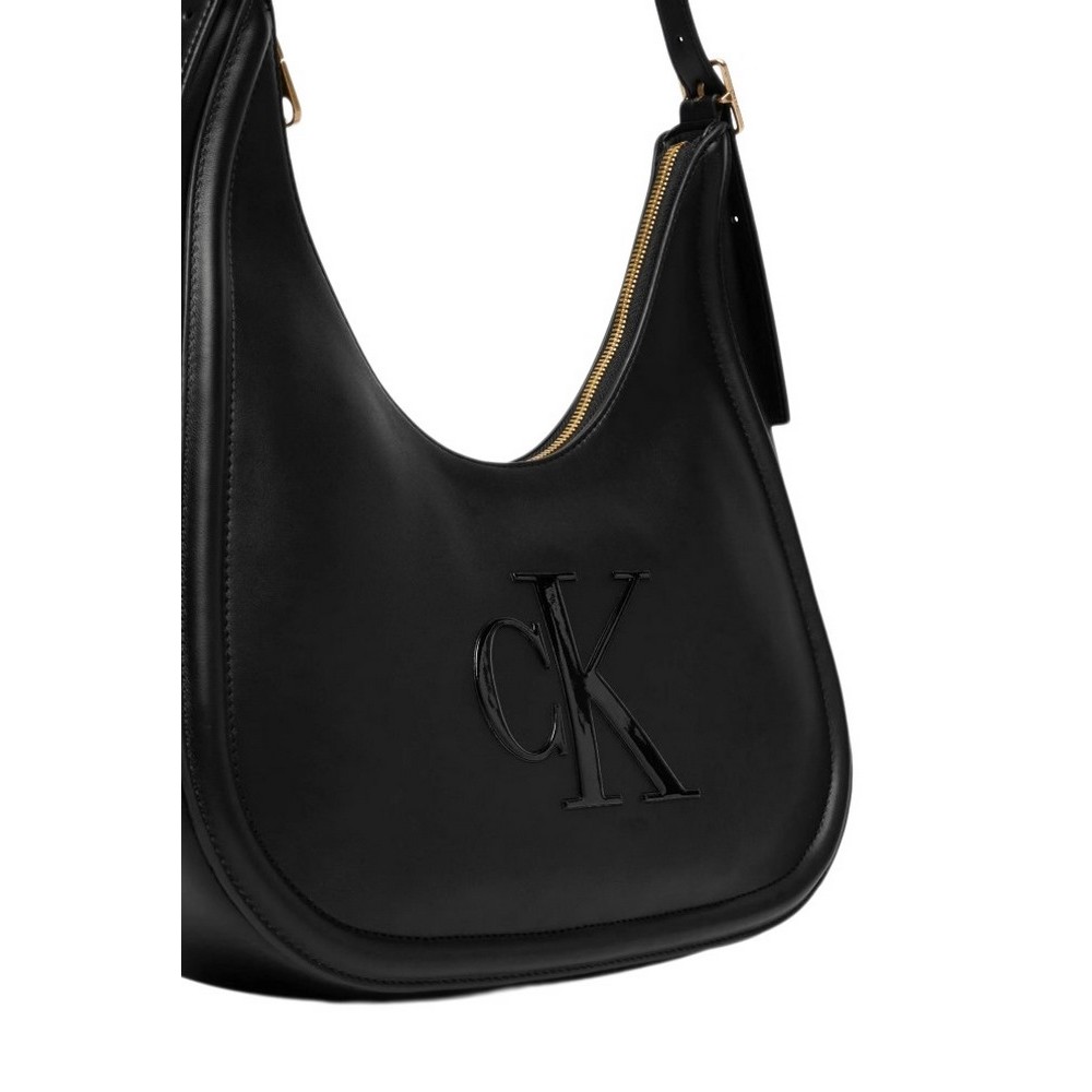 CALVIN KLEIN BOLD CK CRESCENT BAG ΤΣΑΝΤΑ ΓΥΝΑΙΚΕΙΑ BLACK